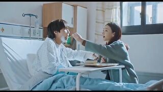 Girlfriend caring at hospital