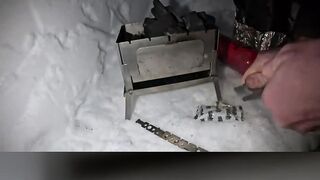 KEBABS AND BROWNIES IN A SNOW CAVE?! 😱 #shorts