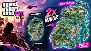 🤯 GTA 6 TERÁ UM MAPA 2 VEZES MAIOR QUE GTA 5!