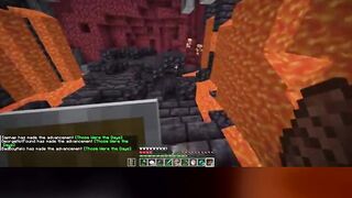 LAVA FIGHT IN THE NETHER?! 😱 #shorts