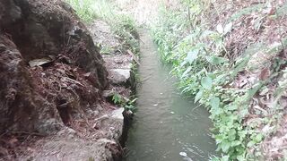 Exploring a Flowing Stream | Relaxing River Ditch & Nature Walk