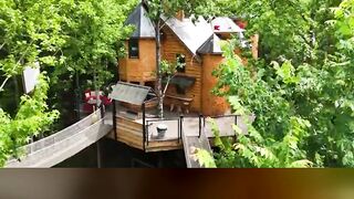 TREEHOUSE 60 FEET IN THE AIR?! 😱 #shorts