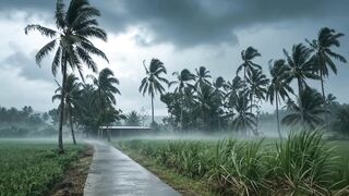 Storm Passing Through Country Road