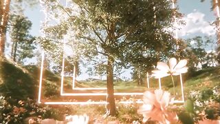 THE INFINITE GARDEN - A Flower Field With Neon Mirror Portals That Go On Forever