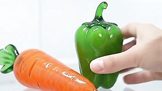 Satisfying Glass Fruit Fridge Restock - Full Fridge Organization ASMR