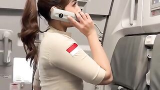Pramugari super air jet prepare buka pintu pesawat.mp4