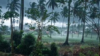 Storm in the Remote Village