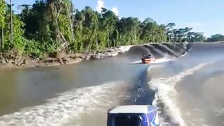 RIDING A GIANT WAVE IN THE MIDDLE OF A JUNGLE?! 🌊🚤