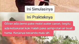 Bro brought a water gun to a wildfire fight 😭🌊🔥