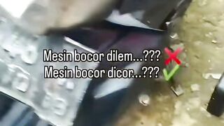 Kalau oli rembes di mesin.. Cor solusinya