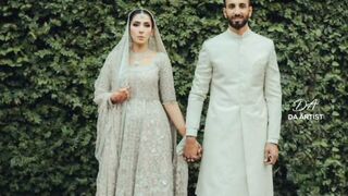 Cricketer Shan Masood and wife photography