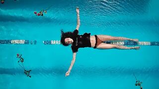 Women swimming in pool