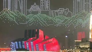 Drone performance in Chongqing to celebrate the Chinese New Year