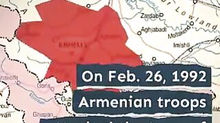 Armenian troop attacked on Azerbaijan  feb 1992