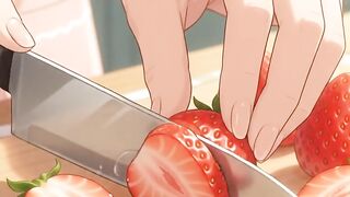 Making Strawberry Pancakes 🍓🥞 | Cozy Anime Cooking part 3 2