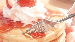 Making Strawberry Pancakes 🍓🥞 | Cozy Anime Cooking part 4