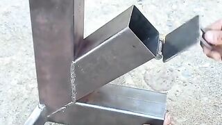 Amazing DIY Metal Wood Stove! 🔥 A Clever Outdoor Cooking Idea