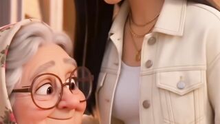 You visit Grandma and leave with money, pies, and enough food for the road!