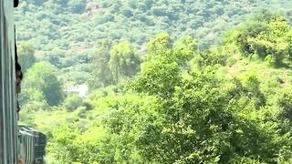 Train Descending Through the Mountains of Pakistan