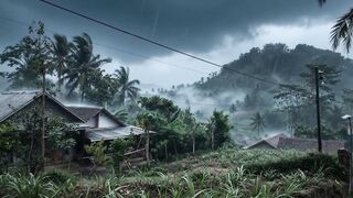 Heavy Downpour in the Green Countryside