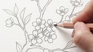 Beautiful Flower Drawing & Painting 🌸✨ | Satisfying ASMR Art 12
