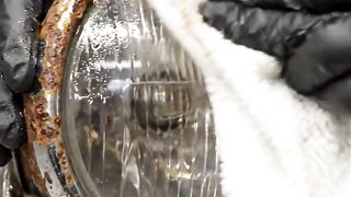 VintageMotorcycle #HeadlightRestoration #RustRemoval #SilverShine #MetalPolishing