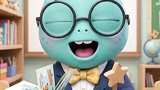 Cartoon teacher for kids learning