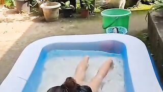 My Granddaughter's Happy Pool Time