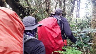 Arriving at the summit of Mount Patah