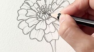 Beautiful Flower Drawing & Painting 🌸✨ | Satisfying ASMR Art 18