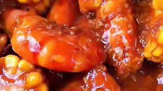 Shrimp with sweet corn