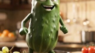 Funny cucumber dance 😍