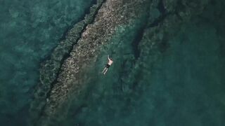 A man swimming