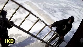 76 Years Old Yanks Ladder Away from would be thief