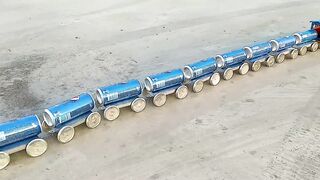Make a longest toy train with Pepsi cans ???? Cars at Home - DIY