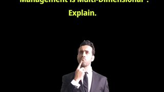 "Management is multi-dimensional"(Part-1)explained in hindi class 12