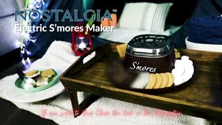 Nostalgia Indoor Electric S'mores Maker - Smores Kit - 4 Compartment Trays