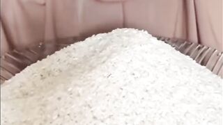 Asmr raw rice ating