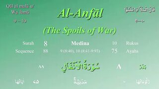 Surah 8 | Surah Al Anfal | Quran Recitation | Complete Quran Series | قرآن الکریم