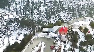 Snowfall at Shangla in Pakistan