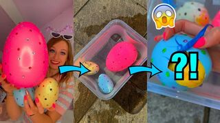 [ASMR] HATCHING 3 MYSTERY NEON *CRYSTAL* EGGS!!????????????(CUTEST FINDS OMG!????) #Shorts