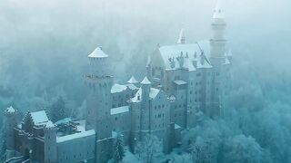 Disney castle in showy days.