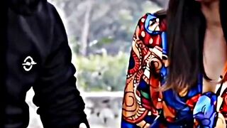 Cute girl touching video