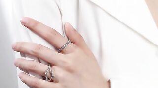 925 Sterling Silver Rings For Women Original Crown Heart Wishbone Engagement Wedding Rose Gold Crystal Ring Luxury Jewelry
