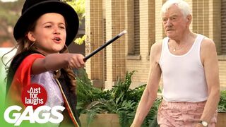 Kid Magician Casts A Spell On Old Man