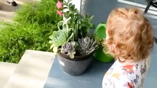 Cute Baby Loves Grandpa ????