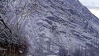 Snow fall ka khubsurat view Gilgit2023