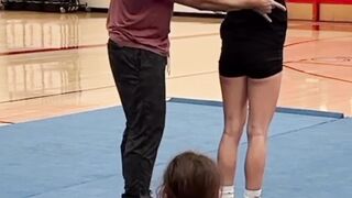 Cheerleaders practice
