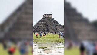 A woman climbs the Chichén Itzá pyramid despite being prohibited
