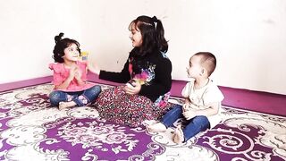 Three princess's cute kids sisters